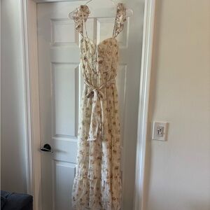 Worth Collective -Floral Cream Maxi Dress